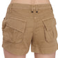 PLEIN SUD Chic Brown Mid Waist Mini Shorts