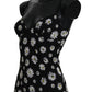Dolce & Gabbana Elegant Black Daisy Floral Lace Chemise Dress