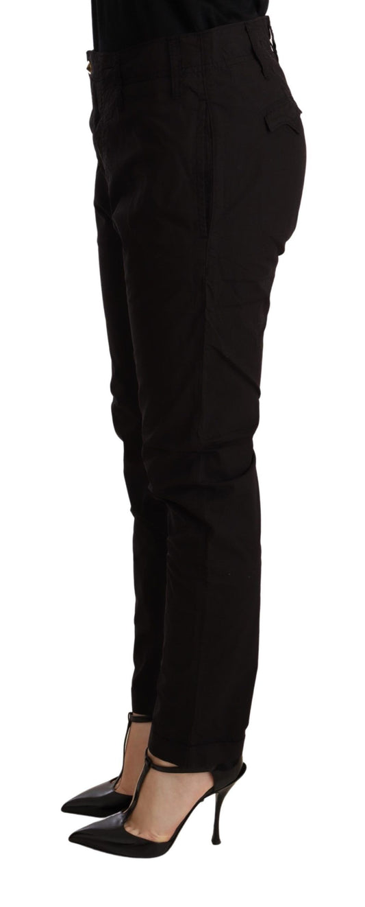 CYCLE Elegant Black Baggy Cotton Pants
