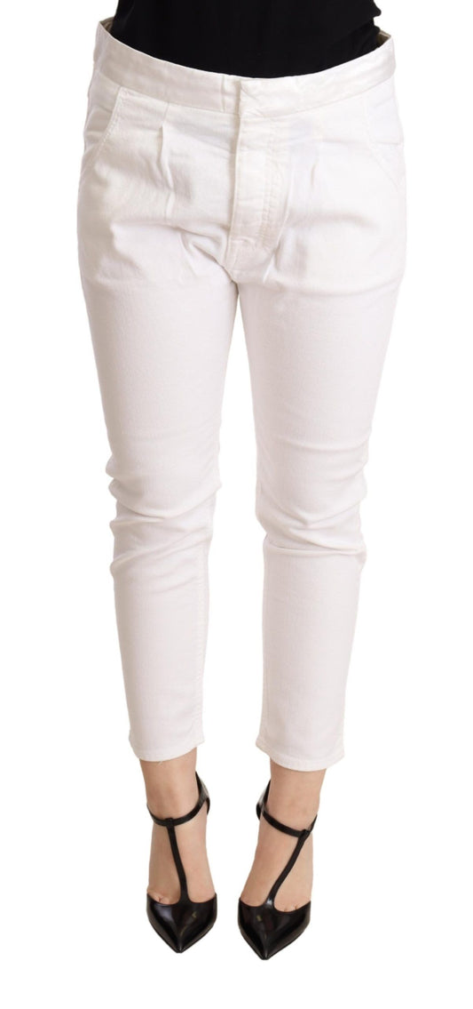 CYCLE Elegant Slim Fit White Skinny Pants
