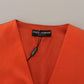 Dolce & Gabbana Elegant Orange Silk Waistcoat
