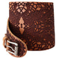 Scervino Street Elegant Brown Leather Fashion Belt