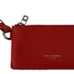 Dolce & Gabbana Elegant Leather Keychain in Vibrant Red