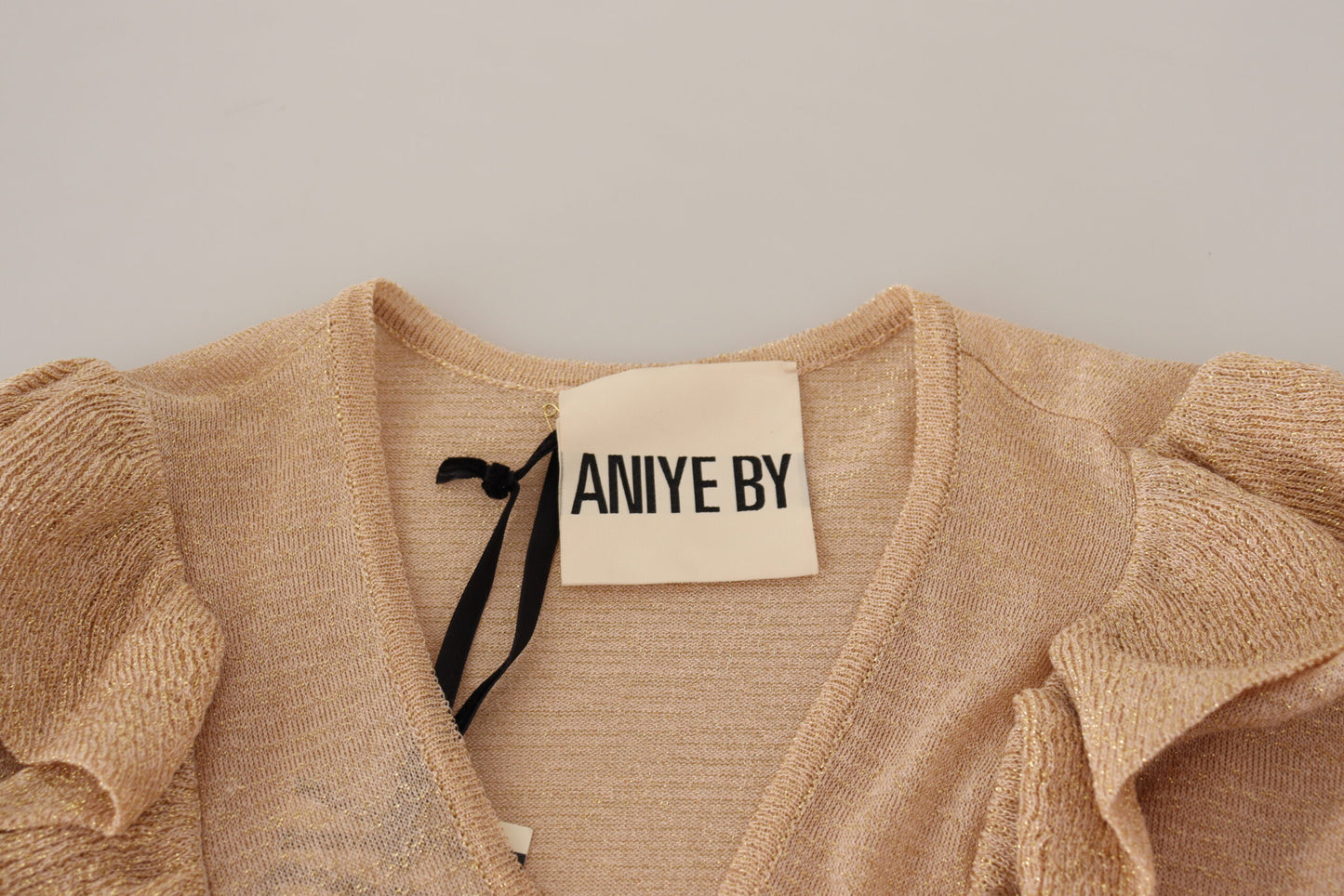 Aniye By Chic Beige Long Sleeve Open Front Cardigan