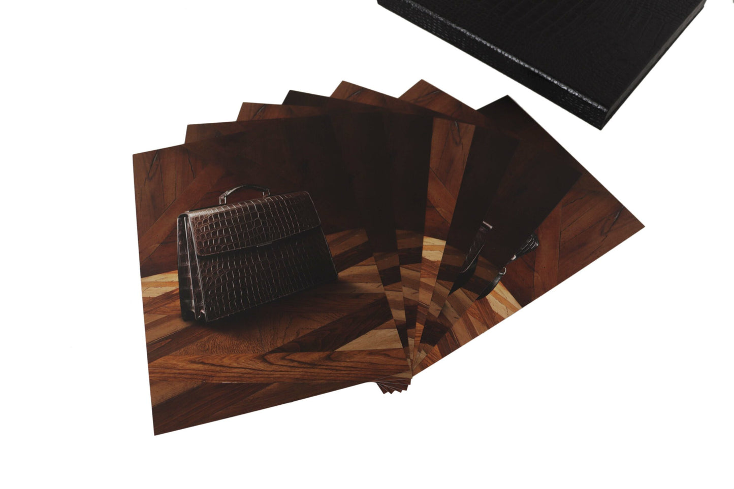 Dolce & Gabbana Elegant Black Leather Catalogue Case