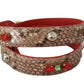 Dolce & Gabbana Chic Brown Python Leather Bag Strap