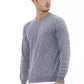 Alpha Studio Elegant Light Blue Crewneck Sweater