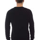 Alpha Studio Elegant Crewneck Sweater in Black