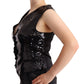 Dolce & Gabbana Elegant Black Sequined Sleeveless Vest Top