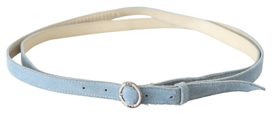 Costume National Chic Sky Blue Leather Belt - Buckle Up in Style