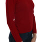 MILA SCHÖN Elegant Red Cashmere Pullover Blouse