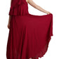 PLEIN SUD Elegant Silk Sleeveless Ruffled Maxi Dress