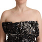 Aniye By Elegant Strapless Sequined Top