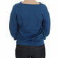 Exte Elegant Deep V-Neck Sweater in Blue