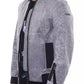 Nicolo Tonetto Sleek Gray Bomber Jacket with Emblem Accent