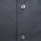 Robert Friedman Sleek Black Cotton Blend Slim Collar Shirt