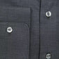 Robert Friedman Sleek Black Cotton Blend Slim Collar Shirt