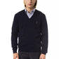 Uominitaliani Elegant V-Neck Merino Wool Sweater