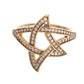 Nialaya Elegant Gold CZ Crystal Embellished Ring