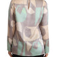 Fabiana Filippi Multicolor Silk Long Sleeves Round Neck Top Blouse
