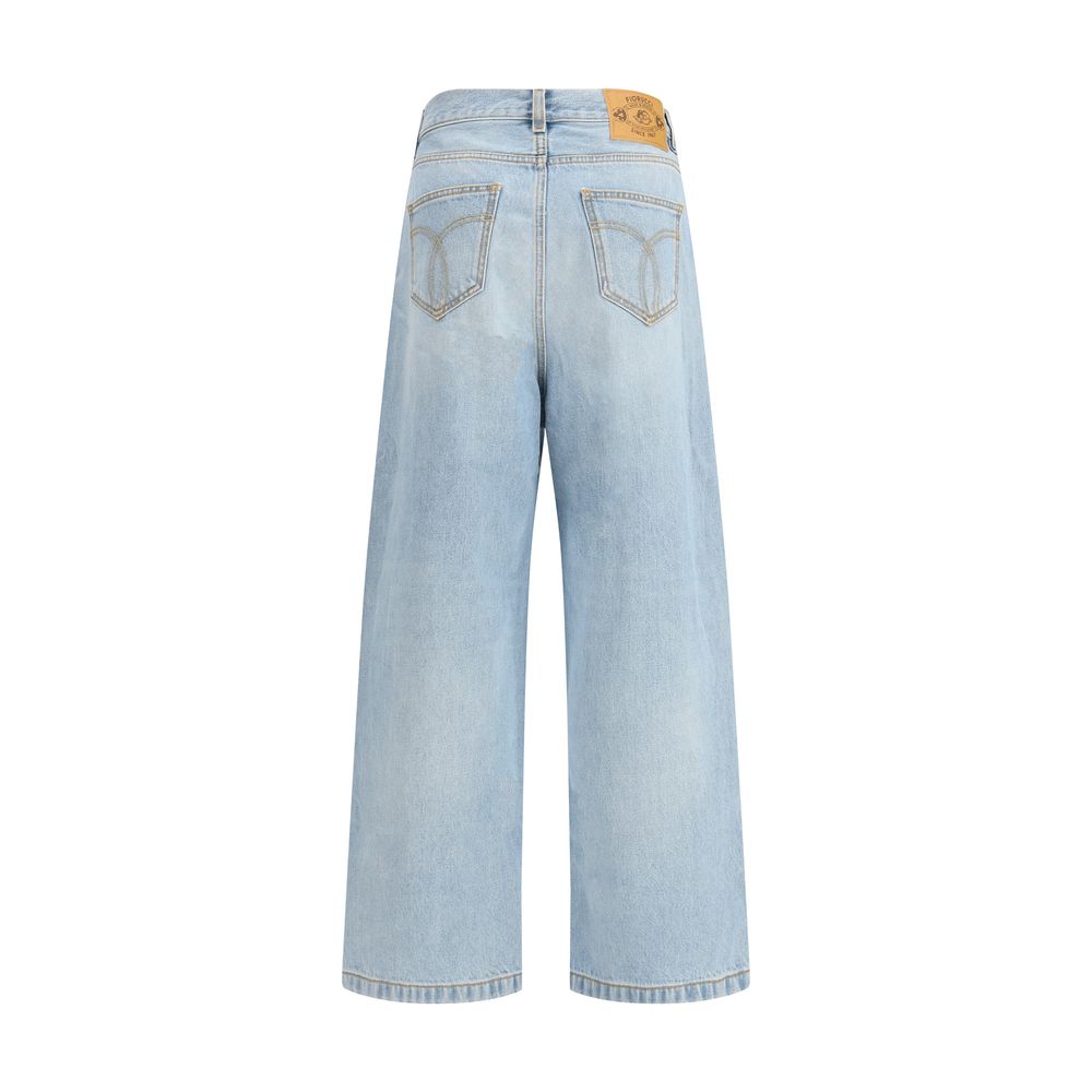 Fiorucci Blue Cotton Jeans Denim