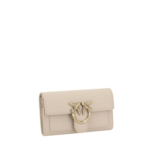 PINKO Beige Calf Leather Bos Taurus Wallet