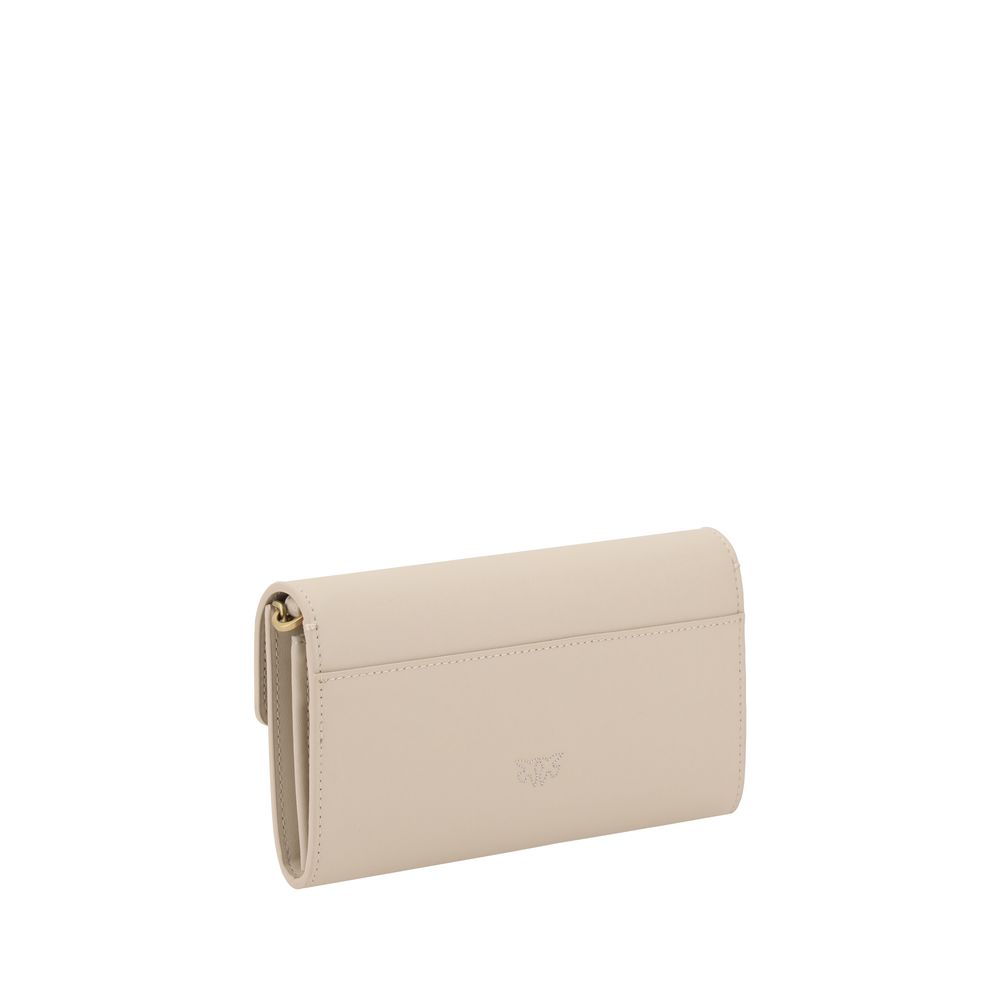 PINKO Beige Calf Leather Bos Taurus Wallet