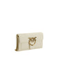 PINKO White Calf Leather Bos Taurus Wallet