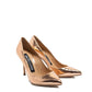Sergio Rossi Rose Gold Calfskin High Heel Pumps