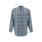 Ami Paris Blue Virgin Wool Pattern Shirt