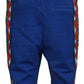 Dolce & Gabbana Blue Cotton Printed Bermuda Trousers Shorts