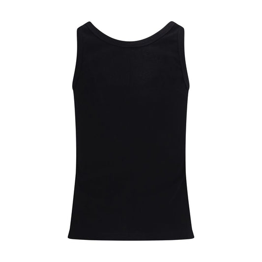 Versace Black Cotton Tank Tops
