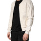Dolce & Gabbana Off White Cotton Full Zip Denim Men Blouson Jacket