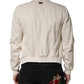 Dolce & Gabbana Off White Cotton Full Zip Denim Men Blouson Jacket