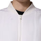 Dolce & Gabbana White Silk Full Zip Bomber Blouson Jacket