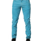 Dolce & Gabbana Blue Cotton Skinny Men Denim Trouser Jeans