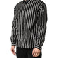 Dolce & Gabbana Black Stripes Cotton Men Formal Dress Shirt