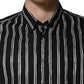 Dolce & Gabbana Black Stripes Cotton Men Formal Dress Shirt