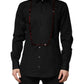 Dolce & Gabbana Black Crystal GOLD Formal Cotton Dress Shirt