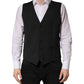 Dolce & Gabbana Black Wool Dress Men Formal Waistcoat Vest
