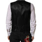 Dolce & Gabbana Black Wool Dress Men Formal Waistcoat Vest