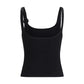 Courrèges Black Cotton Tank Tops