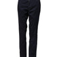 Domenico Tagliente Navy Blue Straight Chino Mid Waist Pants