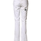 Roy Roger's White Low Waist Bootcut Flared Denim Trouser Jeans