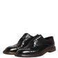Dolce & Gabbana Black Calfskin Leather Oxford Dress Shoes