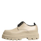 Dolce & Gabbana Beige Lace Up Trekking Derby Men Dress Shoes