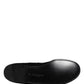 Dolce & Gabbana Black Velvet Slip On Loafers Formal Men Shoes
