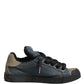 Dolce & Gabbana Multicolor Color Block Denim Low Top Sneakers Shoes