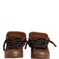 Dolce & Gabbana Brown Faux Shearling Low Top Sneakers Shoes