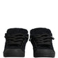 Dolce & Gabbana Black Faux Shearling Low Top Sneakers Shoes